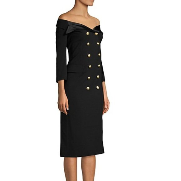 SOLD. Faith Connexion Off Shoulder Tuxedo Dress - Picture 2 of 10